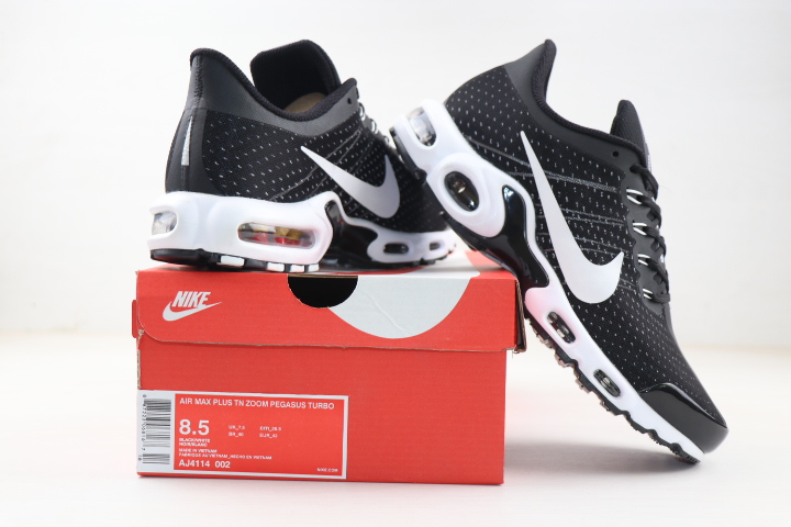 2021 Nike Air Max Plus Mesh Black White Running Shoes